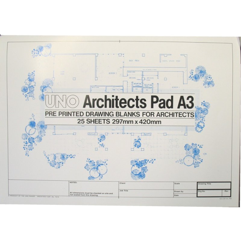 UNO Architect Pad A3 25 sheets UNO Architect Pad A3 25 sheets