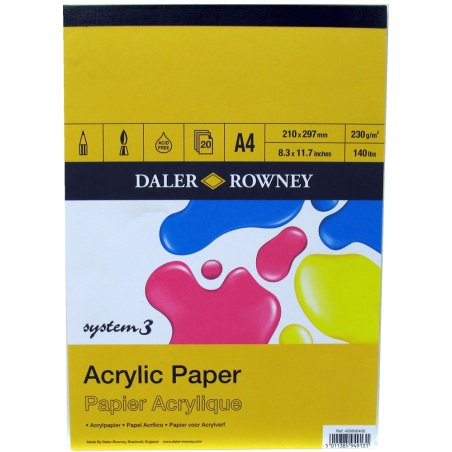 Daler Rowney System 3 Acrylic Pad A2 A3 A4 A5