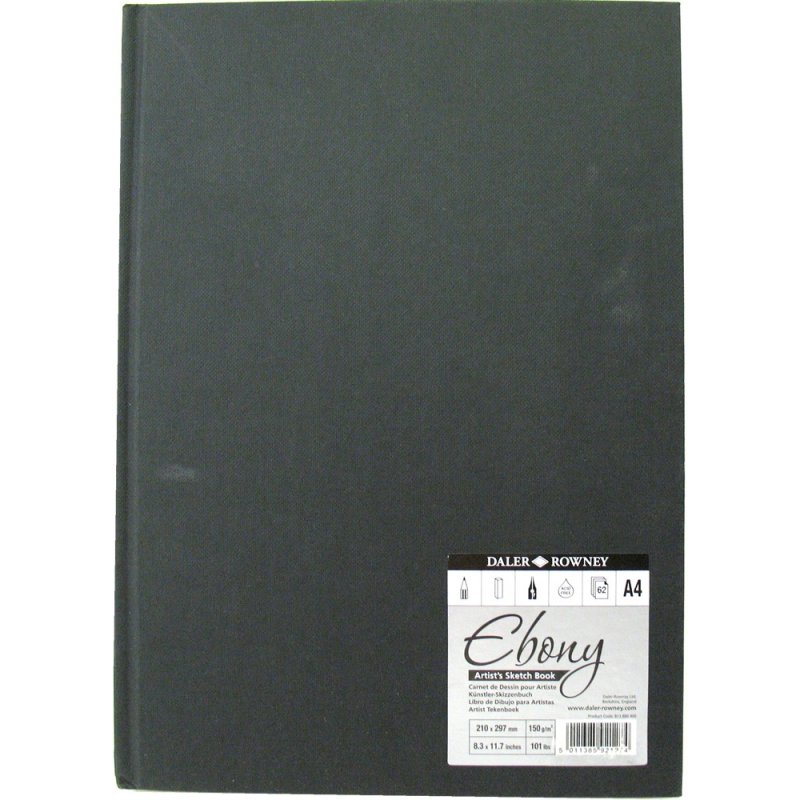 Daler Rowney Ebony Hardback Sketchbooks 150gsm 