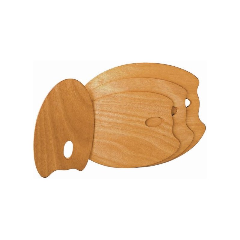 Paint palette - Mabef Oval Beechwood 25X35CM Paint palette - Mabef Oval Beechwood 25X35CM