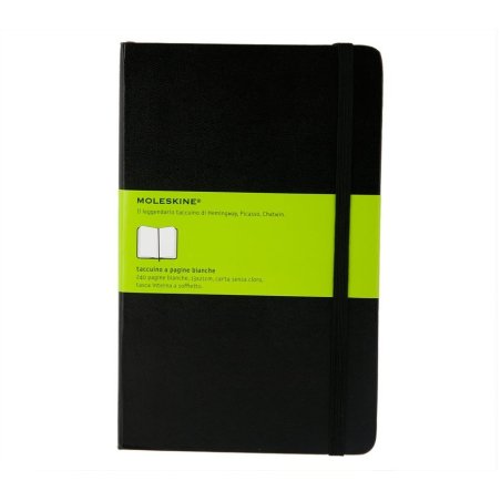 Moleskine Plain Black Notebook - hard cover - Large 130 x 210mm