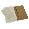 Moleskine set of 3 ruled journals - kraft brown -soft cover - Pocket 90 x 140mm