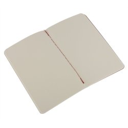 Moleskine set of 3 plain journals - cranberry red -soft cover - Pocket 90 x 140mm