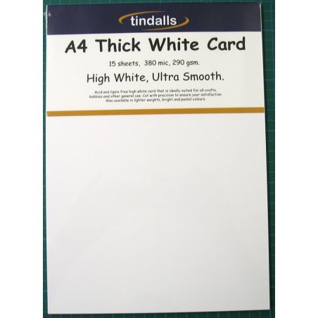 Tindalls A4 Thick White Card 290gsm