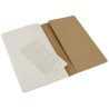 Moleskine set of 3 plain journals - kraft brown -soft cover - Large 130 x 210mm
