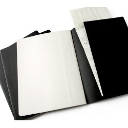 Moleskine set of 3 ruled journals - black -soft cover - X Large 190 x 250mm