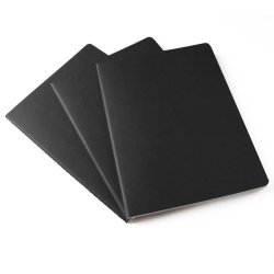 Moleskine set of 3 ruled journals - kraft brown -soft cover - X Large 190 x 250mm