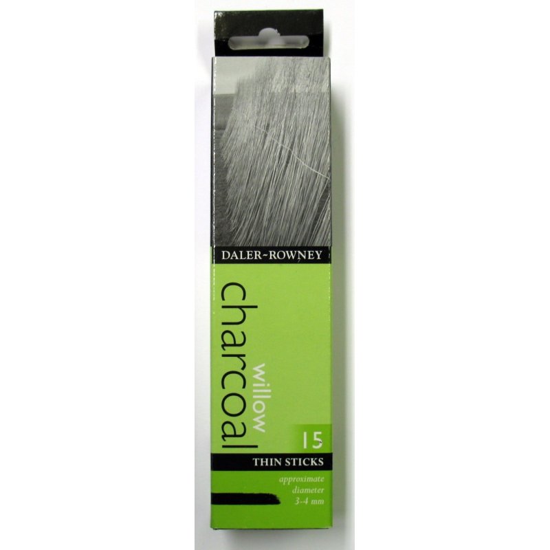 Willow Charcoal - Thin 15 Sticks