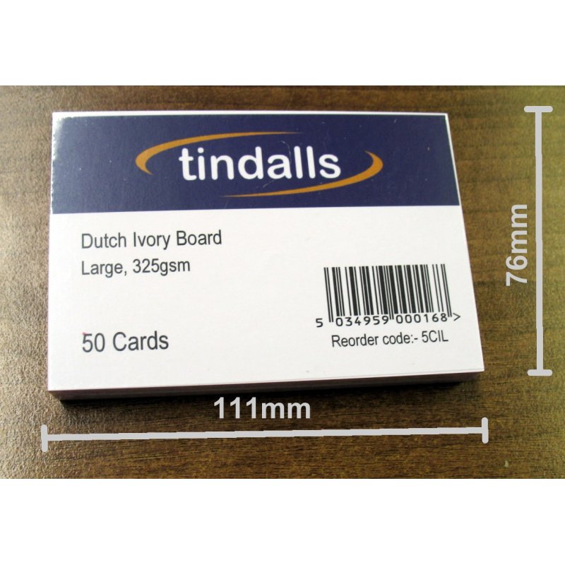 Tindalls Large Plain Visiting Cards