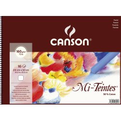 Canson Mi-Teintes Pastel Spiral Pad 24x32cm 160gsm