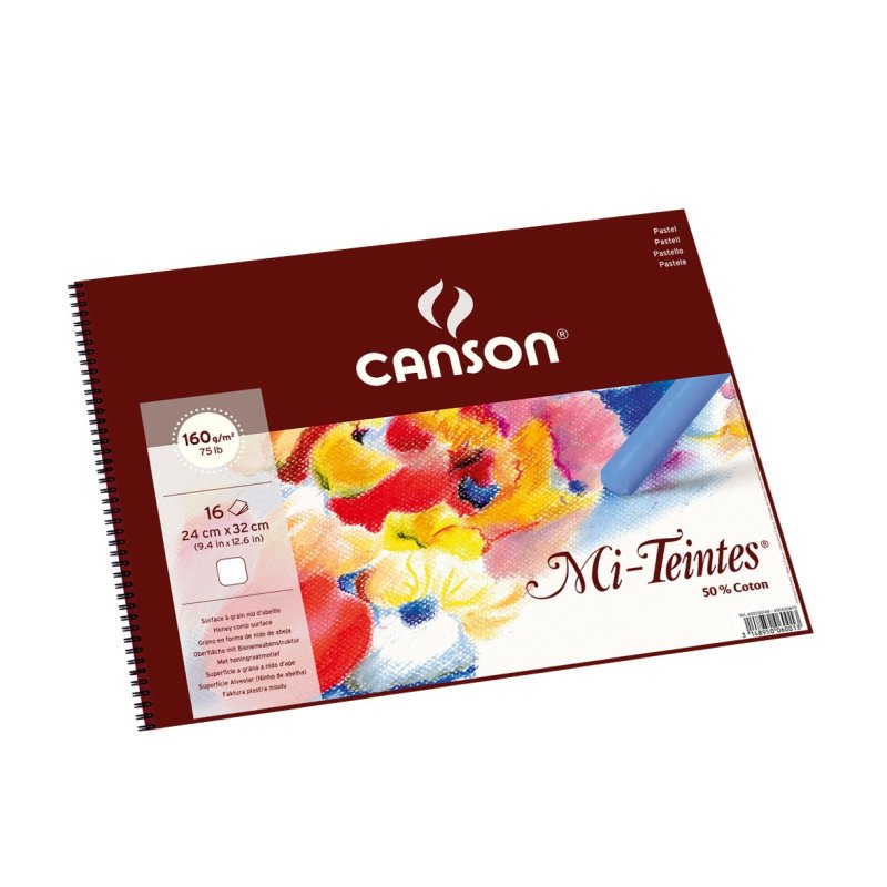 Canson MiTeintes Pastel Spiral Pad 24x32cm 160gsm