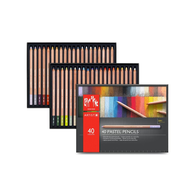 Caran D'Ache Professional Pastel Pencils box of 40