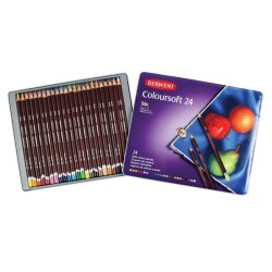 Derwent Coloursoft Pencils Tin of 24