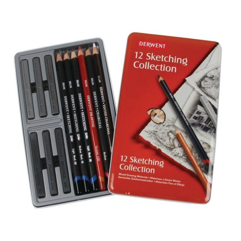 Derwent Sketching Collection Tin of 12