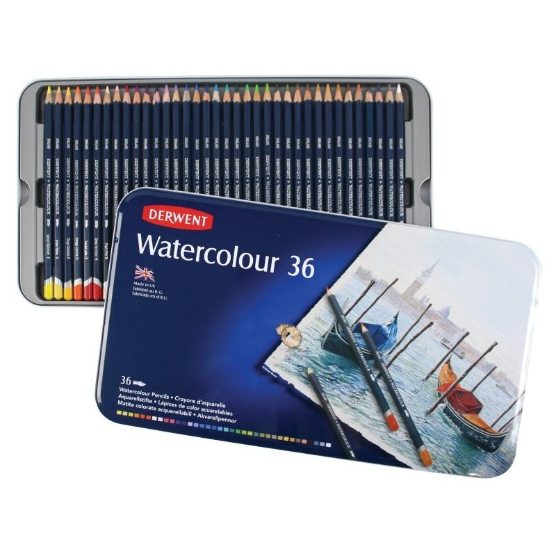 Derwent Watercolour Pencils Tin of 36