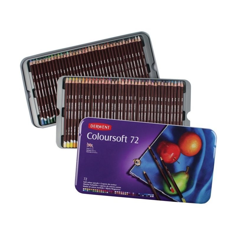 Derwent Coloursoft Pencils Tin of 72