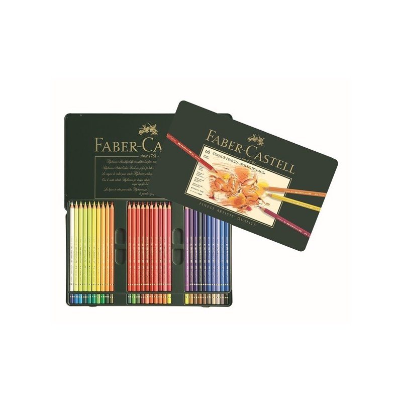 Polychromos artists colour pencils - tin of 60
