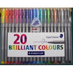 Staedtler Triplus Fineliner - set of 20