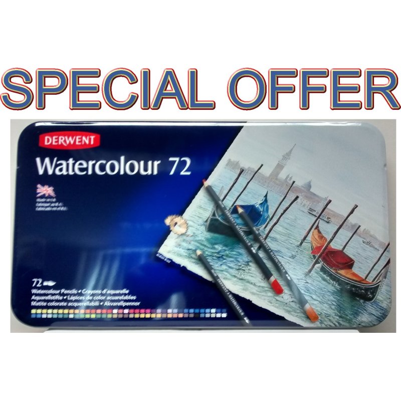 Derwent Watercolour Pencils tin of 72