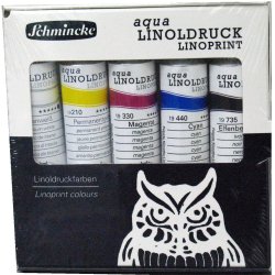 Schmincke Aqua Linoprint set of 5 x 20ml