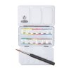 Schmincke Finest Artist' Watercolours - 12 x ½ pans and 1 brush