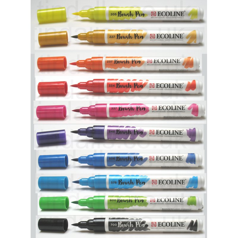 ROYAL TALENS ECOLINE WATERCOLOR BRUSH PENS, (PASTEL COLORS, 10)