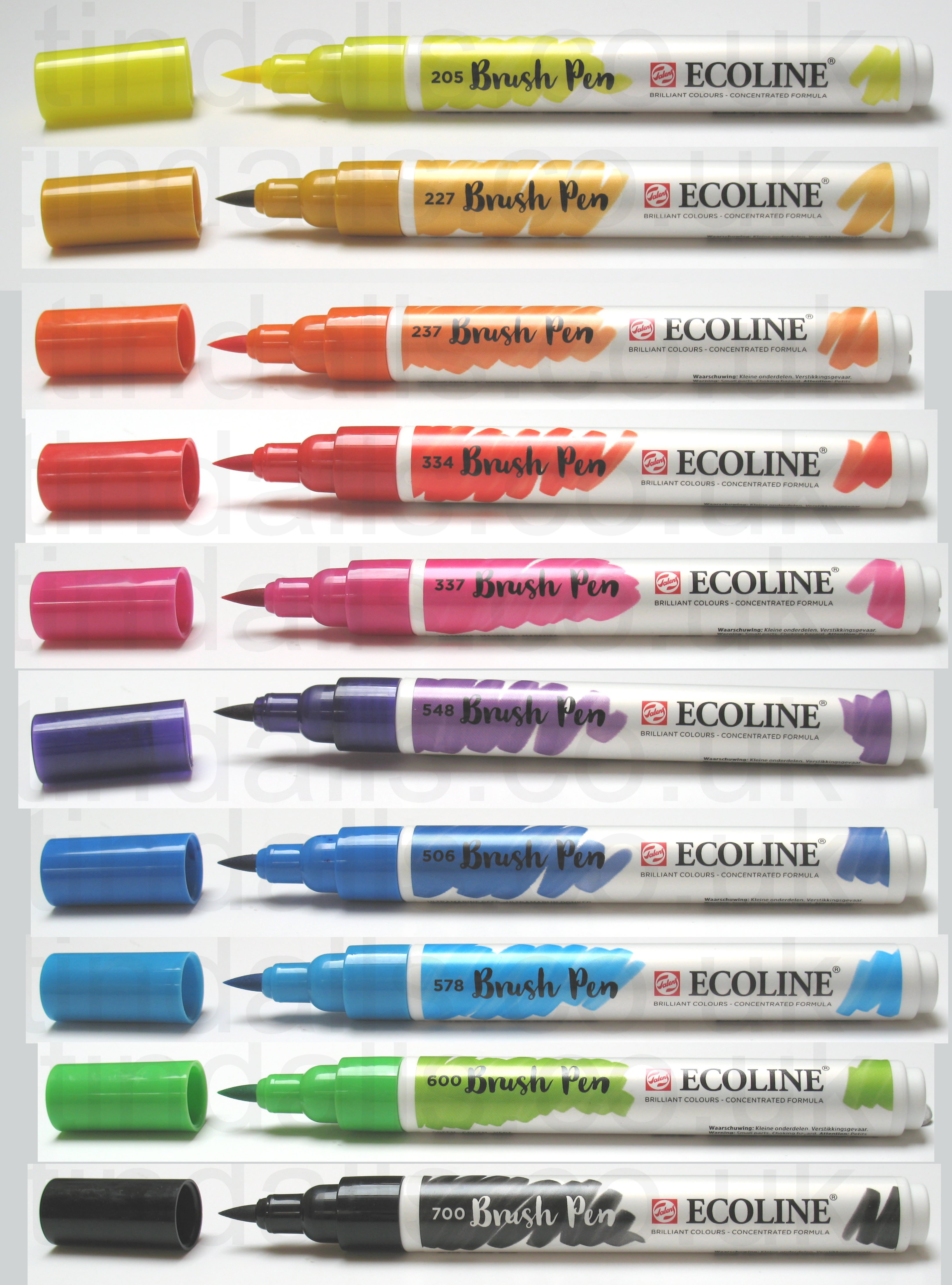 Ecoline Brush Pen Color Chart