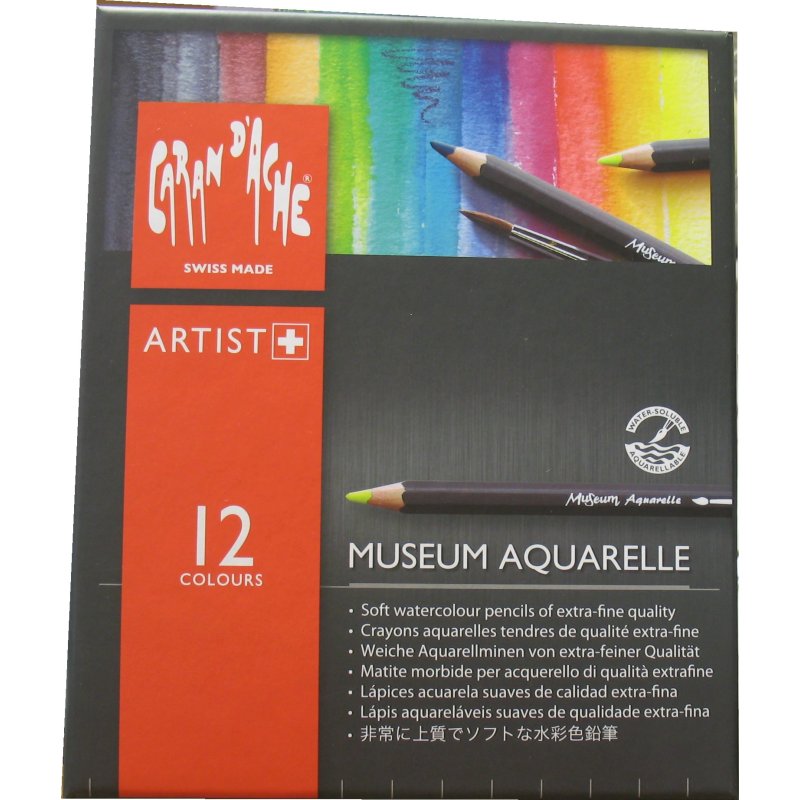 Caran D'Ache Professional Museum Aquarell - box of 12 assorted colours