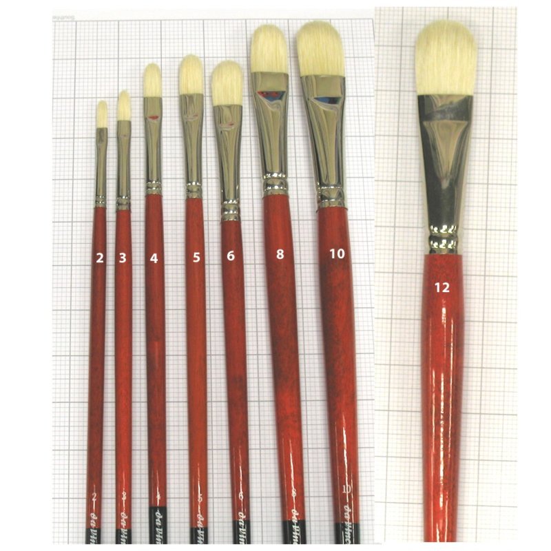 Series 5423 Maestro 2 bristle brush filbert