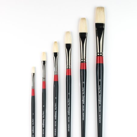 Georgian Oil Brushes - G48 - Long flat - size 