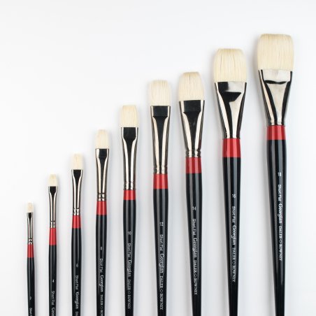 Georgian Oil Brushes - G36 - Short flat - sizes 2, 4, 6, 8, 10, 12, 14, 16, 18