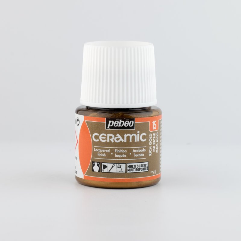 Pebeo Ceramic 45ml Rich Gold 15