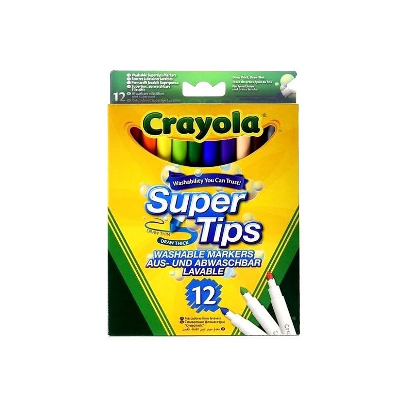 Crayola Super Tips Washable Markers - pack of 12