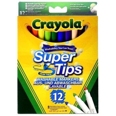 Crayola Super Tips Washable Markers - pack of 12