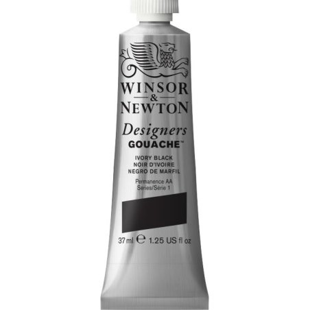Winsor and Newton Designers Gouache 37ml - Ivory black