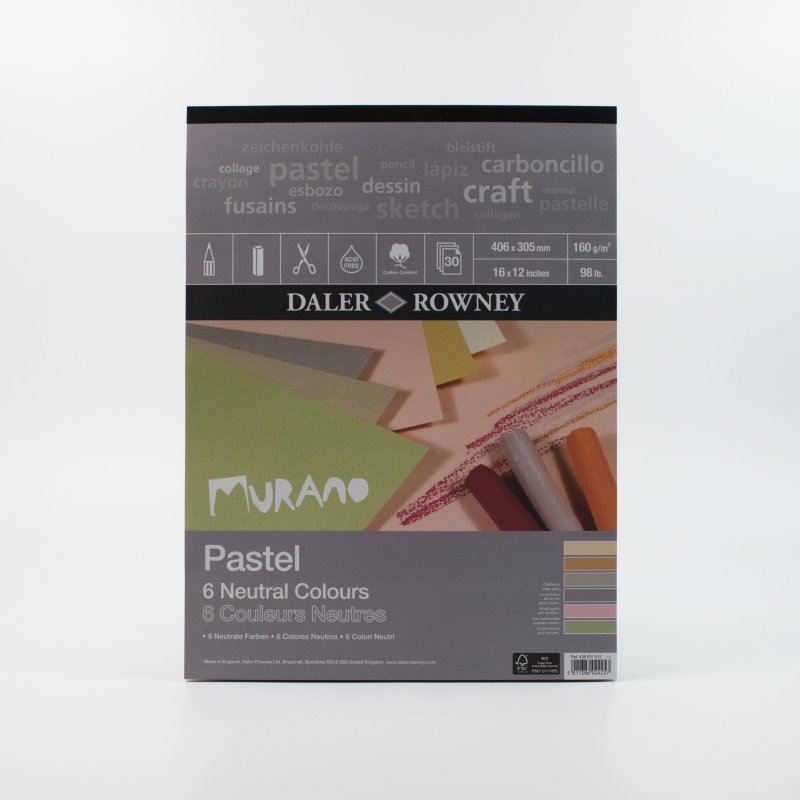 Daler Rowney Murano Pastel pads 160gsm 30 sheets - neutral colours