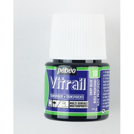 Pebeo Vitrail Glass Paint - 45ml - deep blue 10