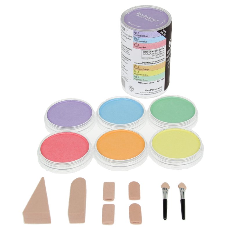 Pan Pastels 9ml - Pearlescent - set of 6