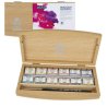 Schmincke Horadam Aquarelle Wooden gift set of 12 x pans +  brush