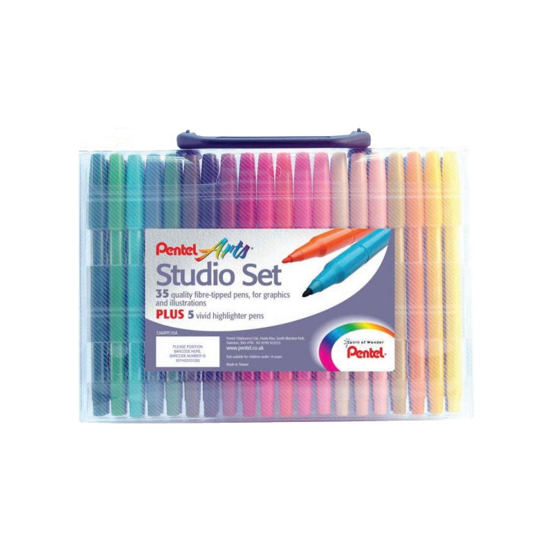 Pentel Arts Studio Colour Pen Set