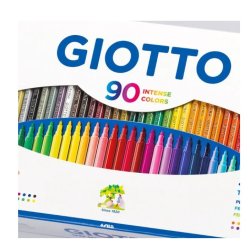 Giotto set of 50 coloured pencils and 40 felt tip pens