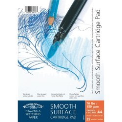 Winsor and Newton Smooth Surface Cartridge Paper Drawing Pad Spiral 150gsm