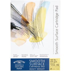 Winsor and Newton Smooth surface Cartridge Heavyweight Paper Drawing Pad Gummed 220gsm