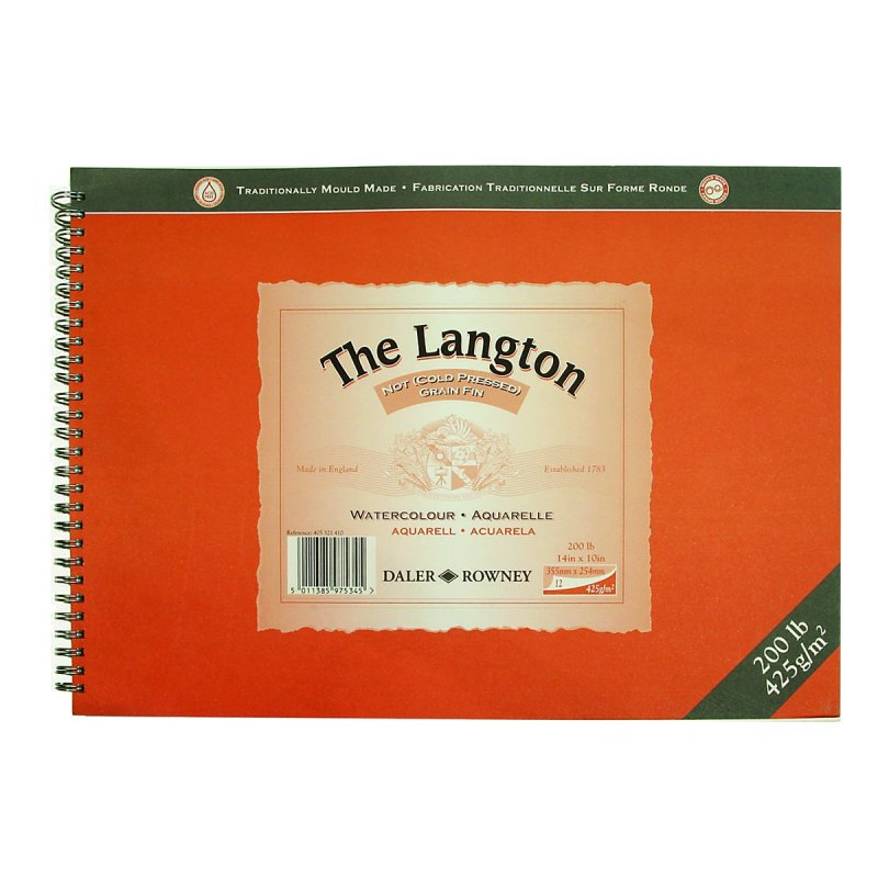 Daler Rowney Langton Watercolour Spiral NOT surface200lb 425gsm Daler Rowney Langton Watercolour Spiral NOT surface200lb 425gsm