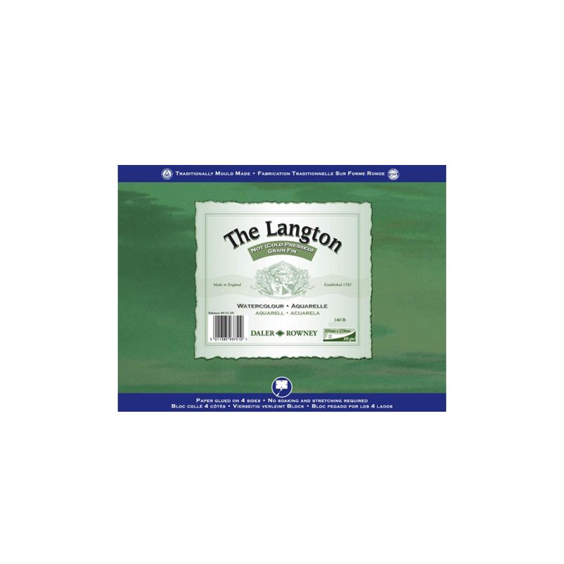 Daler Rowney Langton Watercolour Block NOT surface 140lb 300gsm Daler Rowney Langton Watercolour Block NOT surface 140lb 300gsm