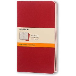 Moleskine  Cahier Journal - Large - Red - set of 3