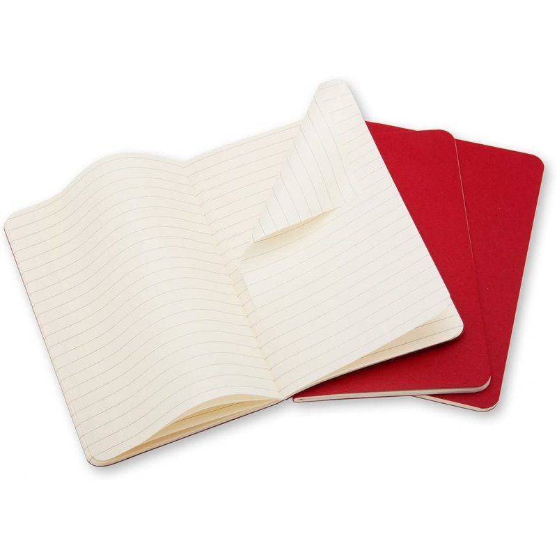 Moleskine Cahier Journal Large Red set of 3