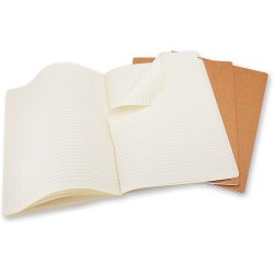 Moleskine  Cahier Journal - Large - Kraft - set of 3