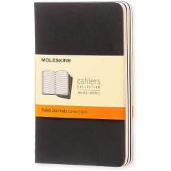 Moleskine  Cahier Journal - Pocket - Black - set of 3