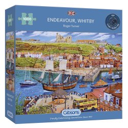 Gibsons 1000 piece jigsaw - Endeavour, Whitby by Roger Turner